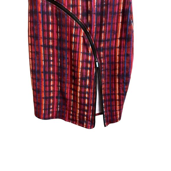 RACHEL ROY DRESS Women's Size M Multi-Color Front Zipper 3/4 Sleeve Bodycon - Picture 5 of 11